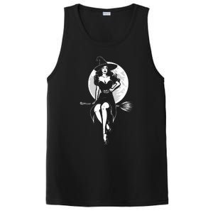 Pin Up Witch Halloween Pinup Halloween PosiCharge Competitor Tank