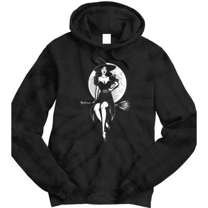 Pin Up Witch Halloween Pinup Halloween Tie Dye Hoodie