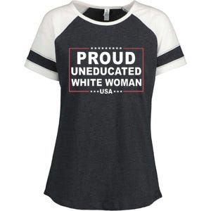 Proud Uneducated White Woman Enza Ladies Jersey Colorblock Tee