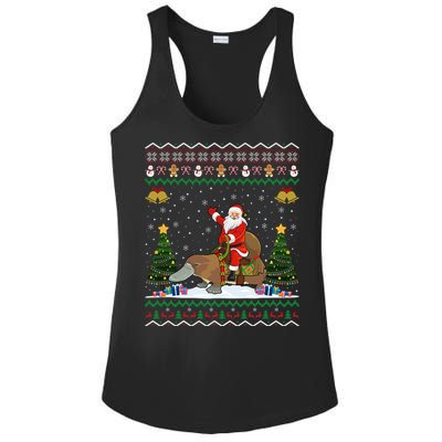 Platypus Ugly Xmas Gift Santa Riding Platypus Christmas Meaningful Gift Ladies PosiCharge Competitor Racerback Tank