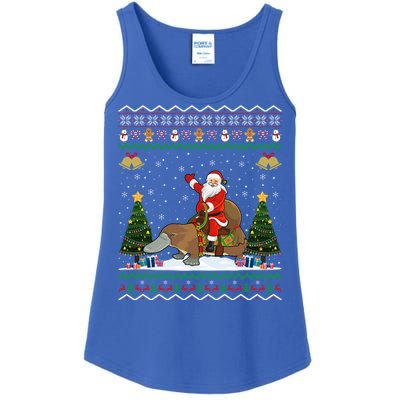 Platypus Ugly Xmas Gift Santa Riding Platypus Christmas Meaningful Gift Ladies Essential Tank