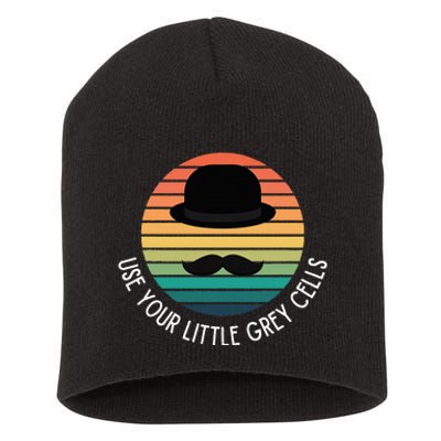 Poirot Use Your Little Grey Cells Short Acrylic Beanie