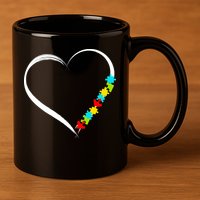 Puzzle Of Love Autism Awareness  11oz C Handle Ceramic Mug