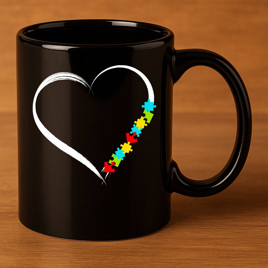 Puzzle Of Love Autism Awareness  11oz C Handle Ceramic Mug
