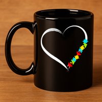 Puzzle Of Love Autism Awareness  11oz C Handle Ceramic Mug