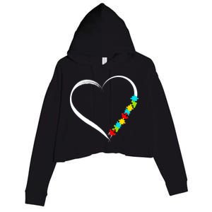 Puzzle Of Love Autism Awareness  Crop Fleece Hoodie