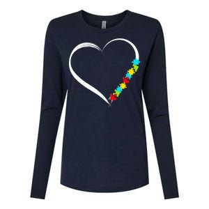 Puzzle Of Love Autism Awareness  Womens Cotton Relaxed Long Sleeve T-Shirt