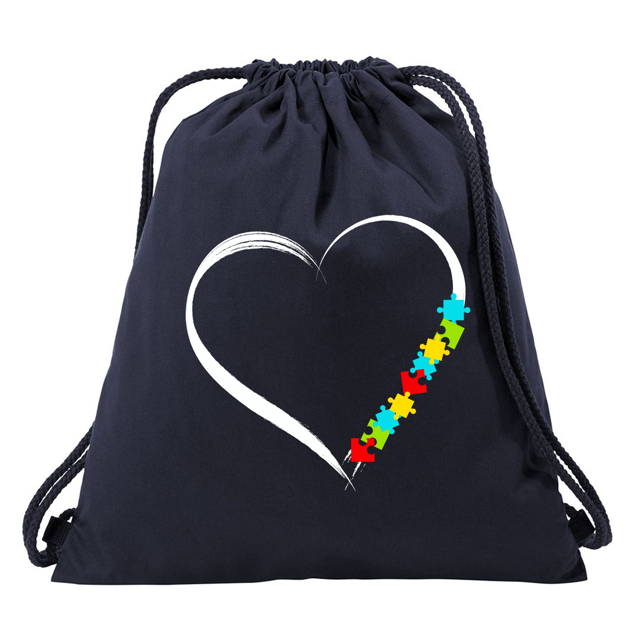 Puzzle Of Love Autism Awareness  Drawstring Bag