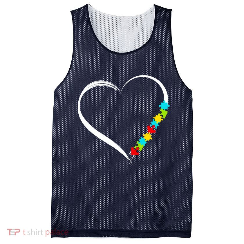 Puzzle Of Love Autism Awareness  Mesh Reversible Basketball Jersey Tank