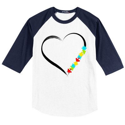 Puzzle Of Love Autism Awareness  Baseball Sleeve Shirt