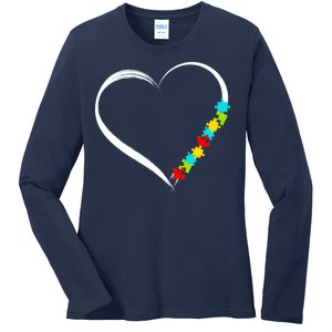 Puzzle Of Love Autism Awareness  Ladies Long Sleeve Shirt