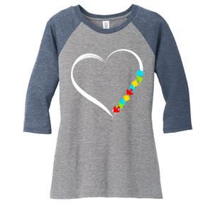 Puzzle Of Love Autism Awareness  Women's Tri-Blend 3/4-Sleeve Raglan Shirt