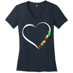 Puzzle Of Love Autism Awareness  Women's V-Neck T-Shirt