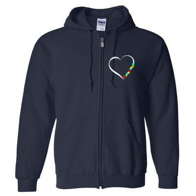 Puzzle Of Love Autism Awareness  Full Zip Hoodie