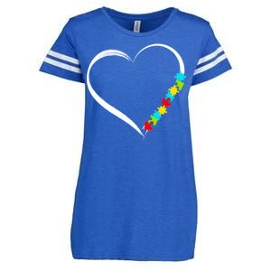 Puzzle Of Love Autism Awareness  Enza Ladies Jersey Football T-Shirt