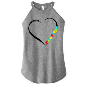 Puzzle Of Love Autism Awareness  Women's Perfect Tri Rocker Tank