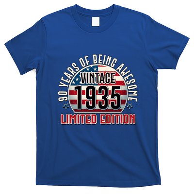 Patriotic Vintage 1935 Limited Edition 90 Years Of Being Awesome T-Shirt