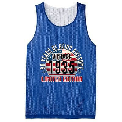 Patriotic Vintage 1935 Limited Edition 90 Years Of Being Awesome Mesh Reversible Basketball Jersey Tank