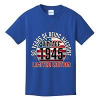 Patriotic Vintage 1945 Limited Edition 80 Years Of Being Awesome Kids T-Shirt
