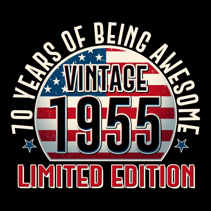 Patriotic Vintage 1955 Limited Edition 70 Years Of Being Awesome Performance Shirt