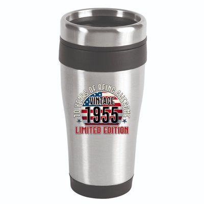 Patriotic Vintage 1955 Limited Edition 70 Years Of Being Awesome 16oz Travel Tumbler