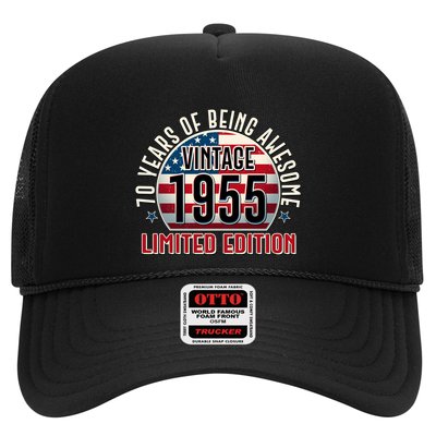 Patriotic Vintage 1955 Limited Edition 70 Years Of Being Awesome Trucker Hat