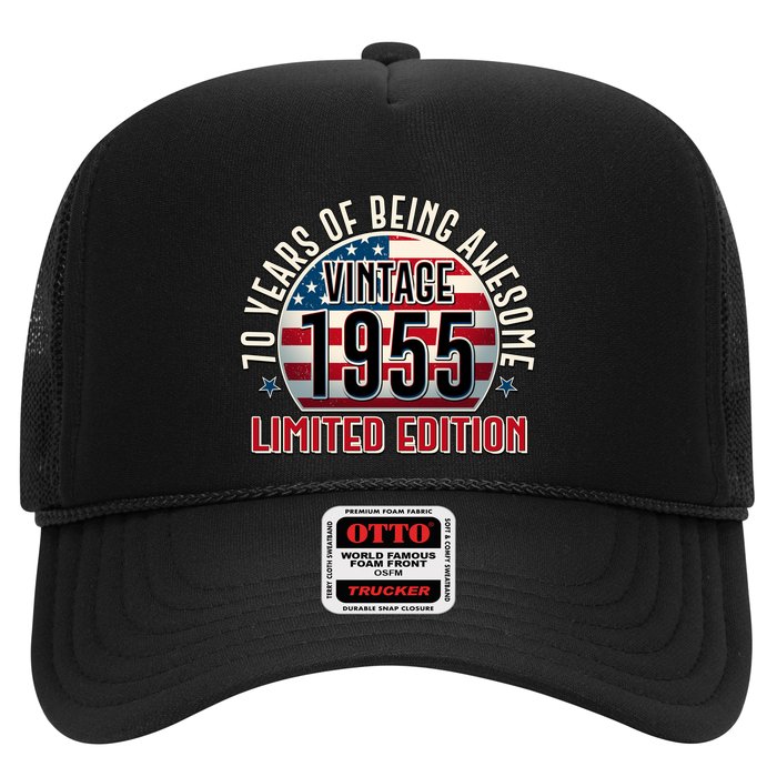 Patriotic Vintage 1955 Limited Edition 70 Years Of Being Awesome Trucker Hat