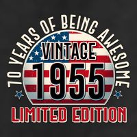Patriotic Vintage 1955 Limited Edition 70 Years Of Being Awesome Trucker Hat