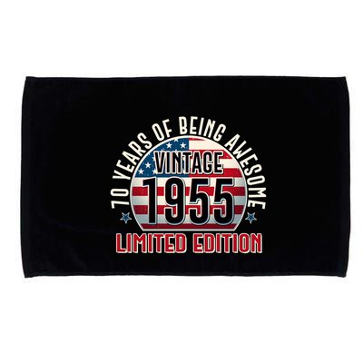 Patriotic Vintage 1955 Limited Edition 70 Years Of Being Awesome Microfiber Hand Towel