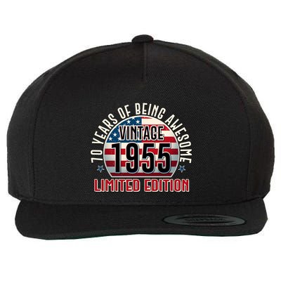 Patriotic Vintage 1955 Limited Edition 70 Years Of Being Awesome Wool Snapback Cap