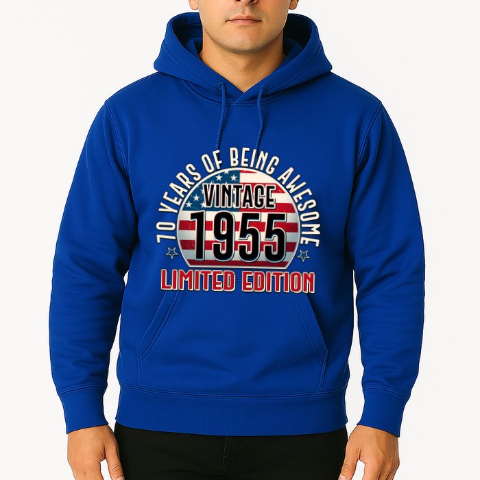 Patriotic Vintage 1955 Limited Edition 70 Years Of Being Awesome Hoodie