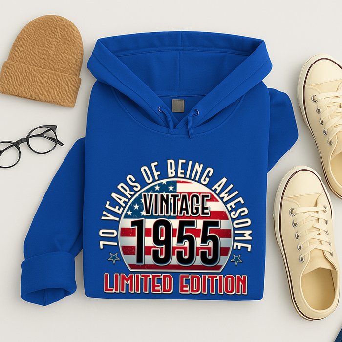 Patriotic Vintage 1955 Limited Edition 70 Years Of Being Awesome Hoodie