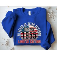 Patriotic Vintage 1955 Limited Edition 70 Years Of Being Awesome Sweatshirt