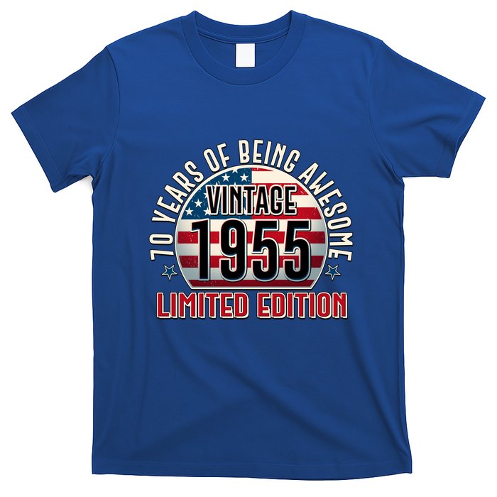 Patriotic Vintage 1955 Limited Edition 70 Years Of Being Awesome T-Shirt