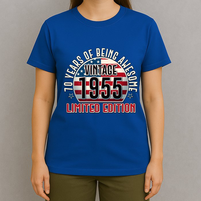 Patriotic Vintage 1955 Limited Edition 70 Years Of Being Awesome T-Shirt