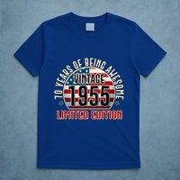 Patriotic Vintage 1955 Limited Edition 70 Years Of Being Awesome T-Shirt
