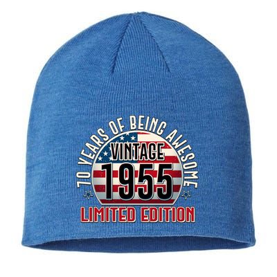 Patriotic Vintage 1955 Limited Edition 70 Years Of Being Awesome Sustainable Beanie