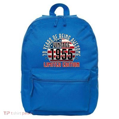 Patriotic Vintage 1955 Limited Edition 70 Years Of Being Awesome 16 in Basic Backpack