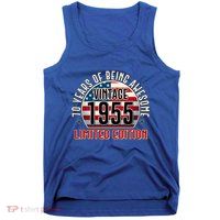 Patriotic Vintage 1955 Limited Edition 70 Years Of Being Awesome Tank Top