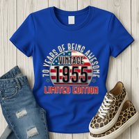 Patriotic Vintage 1955 Limited Edition 70 Years Of Being Awesome Womens T-Shirt