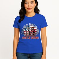 Patriotic Vintage 1955 Limited Edition 70 Years Of Being Awesome Womens T-Shirt