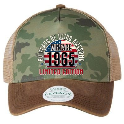 Patriotic Vintage 1965 Limited Edition 60 Years Of Being Awesome Legacy Tie Dye Trucker Hat