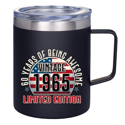 Patriotic Vintage 1965 Limited Edition 60 Years Of Being Awesome 12oz Stainless Steel Coffee Mug