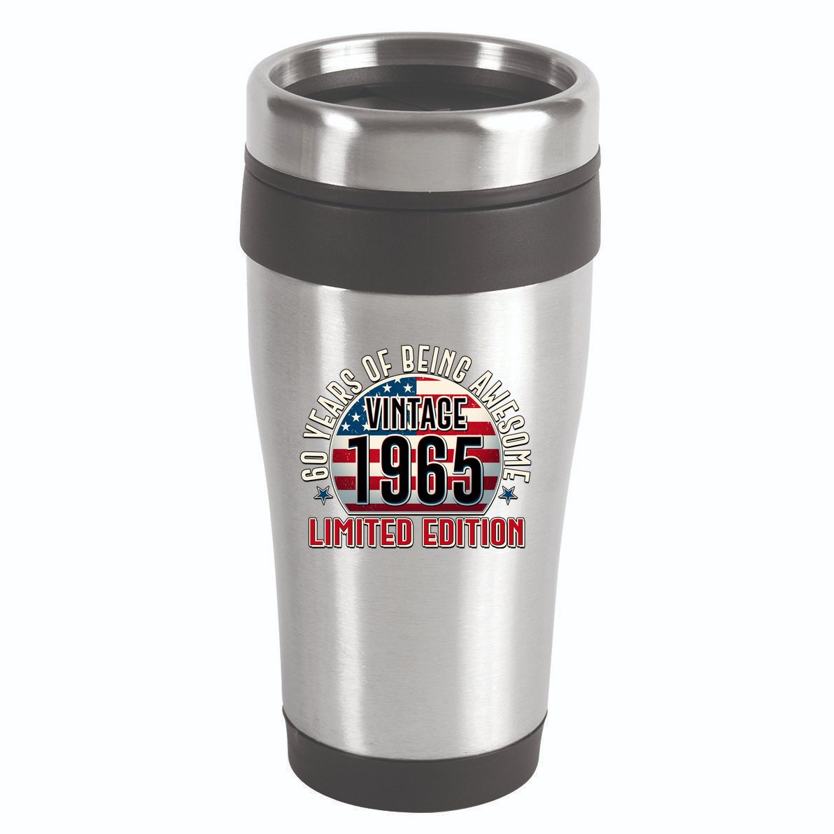 Patriotic Vintage 1965 Limited Edition 60 Years Of Being Awesome 16oz Travel Tumbler