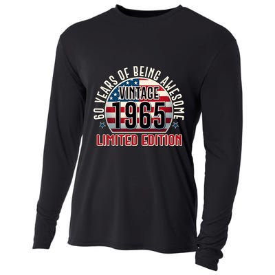 Patriotic Vintage 1965 Limited Edition 60 Years Of Being Awesome Cooling Performance Long Sleeve Crew