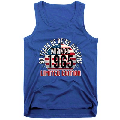 Patriotic Vintage 1965 Limited Edition 60 Years Of Being Awesome Tank Top