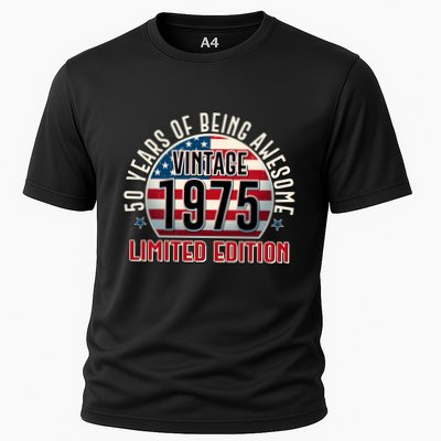 Patriotic Vintage 1975 Limited Edition 50 Years Of Being Awesome Performance Shirt