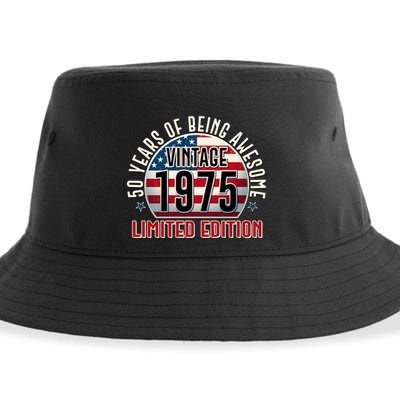 Patriotic Vintage 1975 Limited Edition 50 Years Of Being Awesome Sustainable Bucket Hat