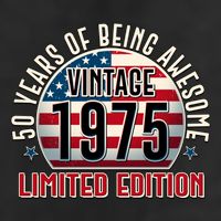 Patriotic Vintage 1975 Limited Edition 50 Years Of Being Awesome Trucker Hat