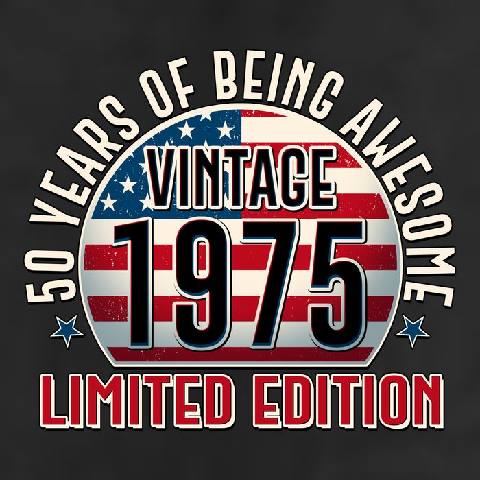 Patriotic Vintage 1975 Limited Edition 50 Years Of Being Awesome Trucker Hat
